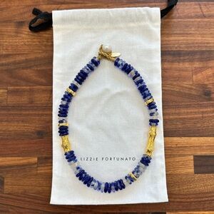 NEW Lizzie Fortunato Toga Beach Necklace in Dark Blue Wave